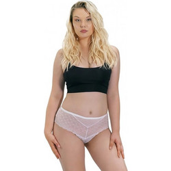 Cottonhill Ψηλόμεσο Γυναικείο Slip με Δαντέλα Λευκό CH4491