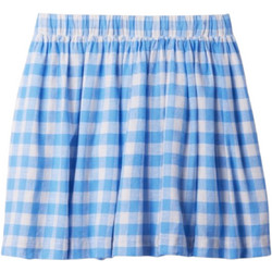 Gap Παιδική Φούστα Λινή Καρό Γαλάζια Μαύρη LINEN-COTTON