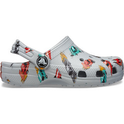 Crocs Race Cars Graphic Παιδικά Παπούτσια Θαλάσσης για Αγόρι Ανατομικά Λευκά 210992-1NN