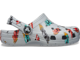 Crocs Race Cars Graphic Παιδικά Παπούτσια Θαλάσσης για Αγόρι Ανατομικά Λευκά 210992-1NN