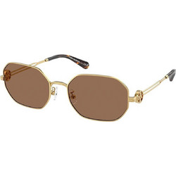Tory Burch TB6113 334373 Γυναικεία Γυαλιά Ηλίου Τετράγωνα Μεταλλικά Χρυσά με Καφέ Φακό