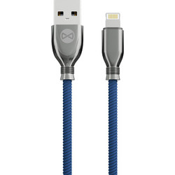 Forever Tornado Braided USB-A to Lightning Cable 1m Navy Blue 5900495811400