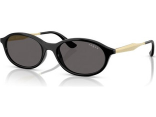 Vogue VO5625S W44/87 Γυαλιά Ηλίου Στρογγυλά Μαύρο Χρυσό με Μαύρο Φακό