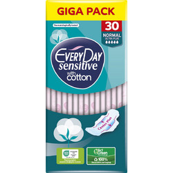 EveryDay Sensitive Normal Ultra Plus Σερβιέτες με Φτερά για Κανονική Ροή 5 Σταγόνες από Βαμβάκι 30τμχ