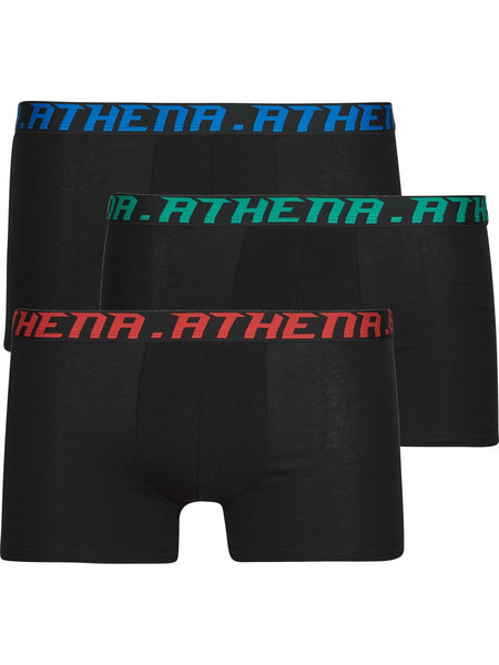 ATHENA Ανδρικά Μποξεράκια Σετ 3Pack Μαύρα LC92-2400