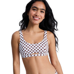 Roxy Bikini Top Μπουστάκι Floral Λευκό Καφέ ERJX305482
