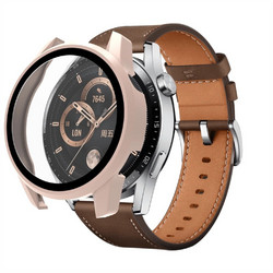 Glass protector Πλαστική Θήκη με Προστασία Οθόνης για Huawei Watch GT3 42mm Ροζ