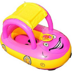 Smile Car Βρεφικό Σωσίβιο Swimtrainer 81cm με Σκίαστρο Φούξια 22941