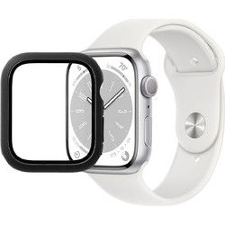 Sentio Πλαστική Θήκη με Προστασία Οθόνης για Apple Watch 7 / 8 / 9 45mm Μαύρη