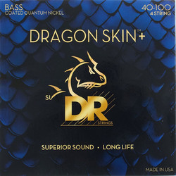 DR Strings Dragon Skin+ 40-100 Σετ 4 Χορδές Ηλεκτρικού Μπάσου Nickel Plated Steel 40-100" Light Tension