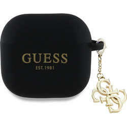 Guess 4G Charm Θήκη Σιλικόνης για Apple AirPods 4 Μαύρη