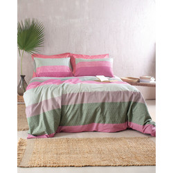 Rythmos Σετ Σεντόνια Ημίδιπλα με Λάστιχο 105x205+25 Robin Pink