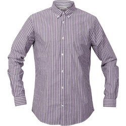 Scotch & Soda Ανδρικό Πουκάμισο Βαμβακερό Ριγέ Μακρυμάνικο Slim Fit Ροζ 174521-SC6882