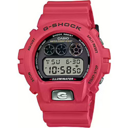 Casio G-Shock Ψηφιακό Ανδρικό Ρολόι Χρονογράφος με Κόκκινο Καουτσούκ Λουράκι DW-6900TR-4ER