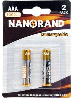 Nanorand Rechargeable AAA 1000mAh 2τμχ