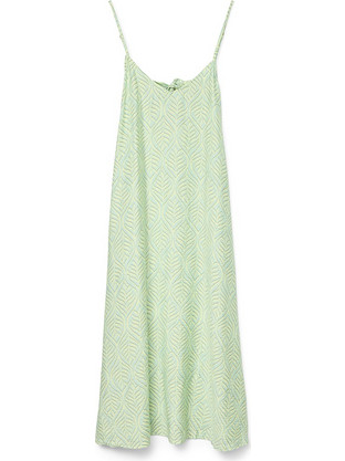 Vero Moda Midi Καλοκαιρινό Καθημερινό Φόρεμα Μεταξωτό Lime 10324285