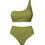 Rock Club Bikini Set με Έναν Ώμο Ψηλόμεσο Χακί BP-5006