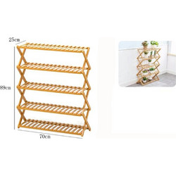 For Home Παπουτσοθήκη Bamboo Φυσικό Χρώμα M70xΠ89xY25cm GBFA-95022