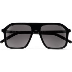 Kaleos KALU 001 Ανδρικά Γυαλιά Ηλίου Aviator Κοκάλινα Μαύρα με Μαύρο Φακό
