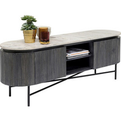 Kare Design Έπιπλο Τηλεόρασης Μασίφ Ξύλο Μαύρο Μ150xΠ40xΥ54cm Glenn 84890