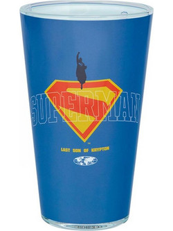 Paladone Ποτήρι Νερού Πλαστικό DC Superman Glass Μπλε 400ml 5056577759525