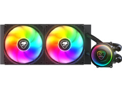 Cougar Poseidon Elite 240 Black Υδρόψυξη CPU 120mm ARGB για Socket AM2 / AM2+ / AM3 / AM3+ / FM1 / FM2 / 115x / 1366 / 2011 / 2066 / 2011-3 / AM4 / FM2+ / 1200 / 1700 / AM5 / 1851