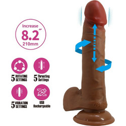 Baile Abel Vibrator Ρεαλιστικός Δονητής 21cm Καφέ