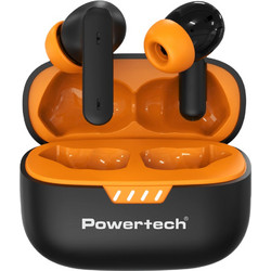 Powertech PT-1431 Ακουστικά Bluetooth Earbud Black Orange