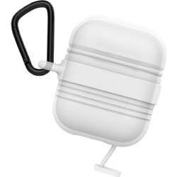 Jelly JACS Θήκη Σιλικόνης με Γάντζο για Apple AirPods 1 / 2 Λευκή