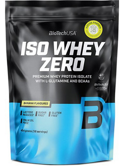 Biotech USA ISO Whey Zero Banana Πρωτεΐνη Ορού Γάλακτος Γράμμωσης Χωρίς Λακτόζη & Γλουτένη 454gr