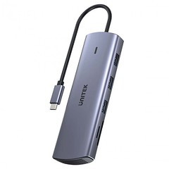 Unitek D1113A USB-C Docking Station με HDMI PD Ethernet και Σύνδεση 2 Οθονών