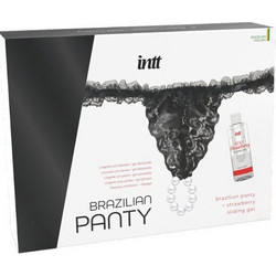 Intt Rekease Brazilian Panty Black + Lubricating Gel 50ml D-234896