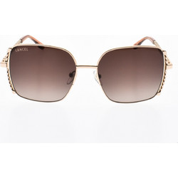 Lancel LA91012 C01 Γυναικεία Γυαλιά Ηλίου Τετράγωνα Μεταλλικά Χρυσά με Καφέ Φακό