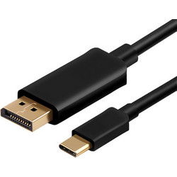 Powertech Καλώδιο DisplayPort 1.2 to USB-C Male 1.2m Black CAB-UC032