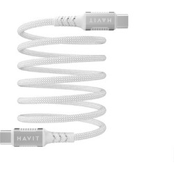 Havit CB6297 Braided USB-C to USB-C 1m White 6939119077556