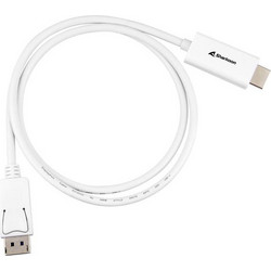 Sharkoon Καλώδιο DisplayPort 1.2 to HDMI Male 1m White 4044951037704