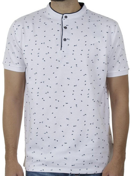 Double Ανδρική Μπλούζα Polo Κοντομάνικη Λευκή 238S-SS20