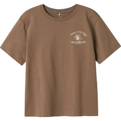 Name It Παιδικό T-Shirt Κοντομάνικο Καφέ 13242833