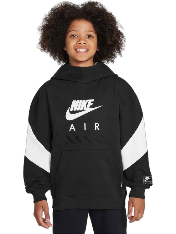 Nike Παιδικό Φούτερ με Κουκούλα Μαύρο HF8812-010