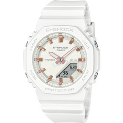 Casio G-Shock Γυναικείο Ρολόι Χρονογράφος με Λευκό Καουτσούκ Λουράκι GMA-P2100M-7AER