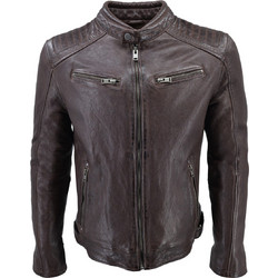 Leather 100 Ανδρικό Μπουφάν Χειμωνιάτικο Δερμάτινο Καφέ 61-M-1127