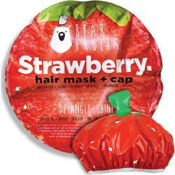 Bear Fruits Strawberry Σετ Περιποίησης Μαλλιών Μάσκα 20ml + Σκουφάκι