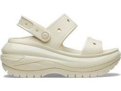 Crocs Ανατομικές Καλοκαιρινές Γυναικείες Πλατφόρμες Χαμηλές Εκρού 207989-2Y2