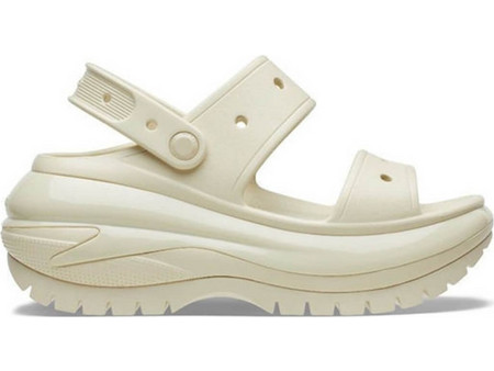 Crocs Ανατομικές Καλοκαιρινές Γυναικείες Πλατφόρμες Χαμηλές Εκρού 207989-2Y2