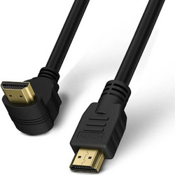 Techly Καλώδιο HDMI 2.0 Angle 90° HDMI Male to HDMI Male 1m Black HDMI-4-010NE9