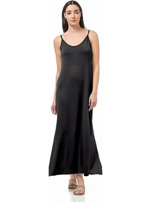 Bodymove Midi Καλοκαιρινό Καθημερινό Φόρεμα Μαύρο 1445-2