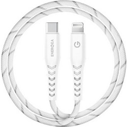 Energea Nyloflex Braided USB-C to Lightning Cable 1.5m White CBL-NFCL-WHT150