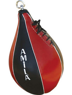 Amila 43885 Σάκος Μποξ Ταχύτητας Τοίχου Άδειος 29cm Μαύρος Κόκκινος