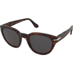 Persol PO3379S 24/48 Γυαλιά Ηλίου Τετράγωνα Κοκάλινα Καφέ με Μαύρο Φακό