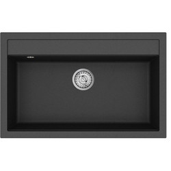 Unixton Damon-70 Ένθετος Νεροχύτης Γρανίτη Ματ Black 78x50cm